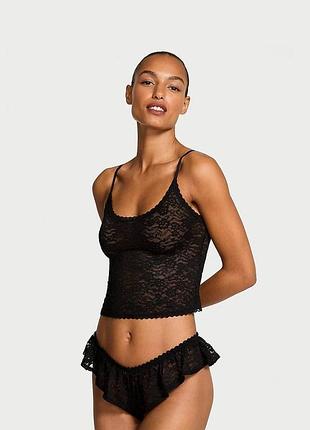 Кружевная пижама victoria’s secret майка-топ и короткие шорты