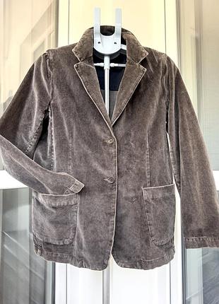 Піджак жіночий оксамитовий коричневий, cotton+modal