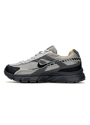Теплі кросівки чоловічі nike initiator, сірі кросівки шкіра текстиль , осінь-зима