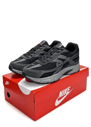 Теплі кросівки чоловічі nike initiator, сірі кросівки шкіра текстиль , осінь-зима