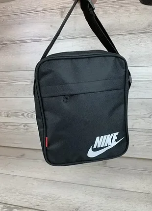 Мужская спортивная борсетка nike черная сумка через плечо найк 3