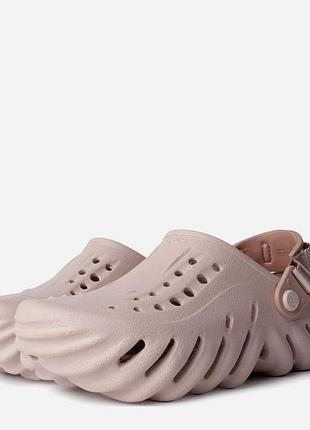 Стильні сабо, шльопанці crocs echo clog peach, оригінал