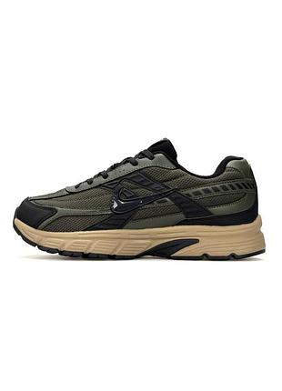 Теплі кросівки чоловічі nike initiator, хакі кросівки шкіра текстиль , осінь-зима
