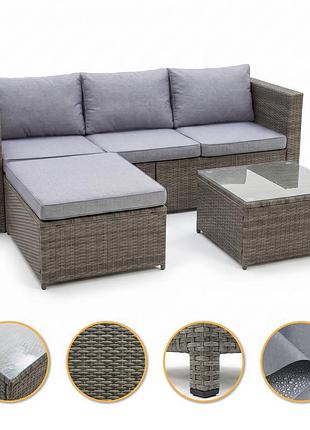 Комплект садових меблів leobro lounge set 3-в-1 (lb-1057)