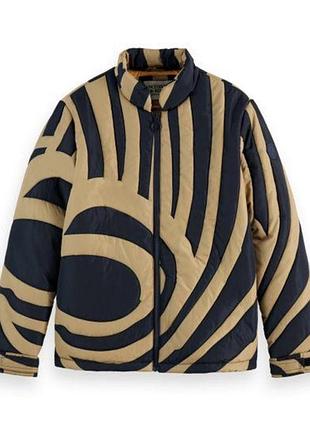 Scotch & soda night desert sand swirl puffer jacket
