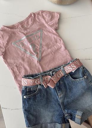 Комплект футболка + шорти для дівчинки guess
