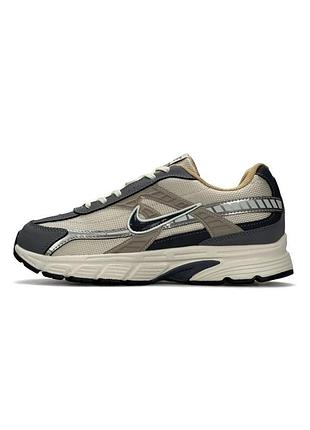 Теплі кросівки чоловічі nike initiator, бежеві кросівки шкіра текстиль , осінь-зима