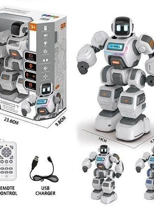 Робот на радиоуправлении jyx 002 встроенный аккумулятор 3.7v, пульт 2,4ghz, прорезиненные колесики, звуки, мелодии,
