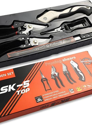 Садовый набор инструментов 5в1 garden set sk-5-top секаторы, ножницы, пила
