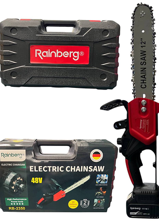Аккумуляторная цепная пила rainberg rb-2350 (48v, шина 12")