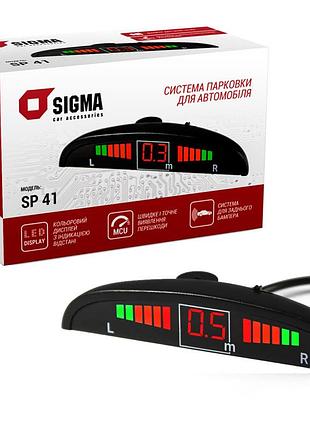 Парктронік sigma sp-41 black (4 датчики, 18мм, зад бампер)