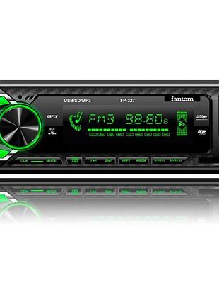 Автомагнітола fantom fp-327 (black/green)/usb/sd/підсил. кач.звука/4x50w