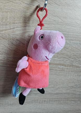 Peppa pig брелок 17 см | оригінальна м’яка іграшка, нова з біркою