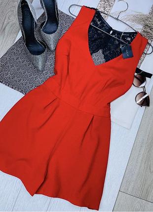 Новий вечірній комбінезон new look s червоний комбінезон короткий приталений комбінезон з мереживною спиною