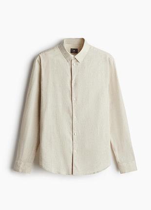 Чоловіча лляна сорочка h&m regular fit