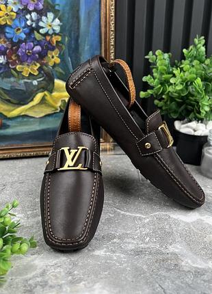 Louis vuitton monte carlo driving moccasin мужские туфли мокасины кожа оригинал 44 eur