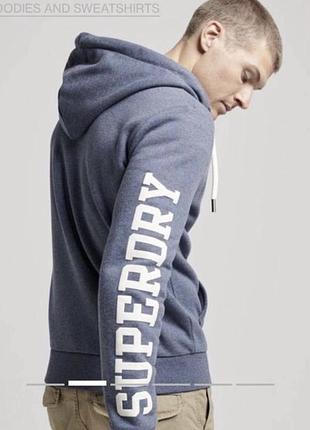 Оригінальна кофта худі superdry gym athletic zip hoodie, розмір по бірці s