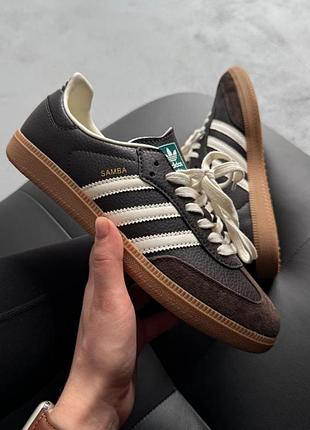 Adidas samba og dark brown