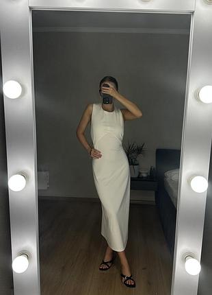 Сукня міді zara з відкритою спиною