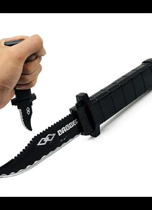 Нож с функцией скрытия лезвия для розыгрыша dagger abc