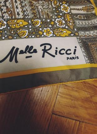 Шелковый винтажный платок mella ricci париж3 фото