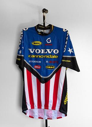 Вінтажна велофутболка vintage volvo cannondale cycling jersey short sleeve men's usa team
