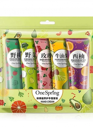 Крем для рук набор из 5 шт onespring hand cream