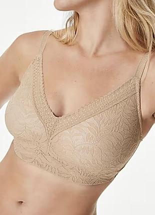 Бюстгалтер m&s 100c flexifit™™ lace non wired minimiser bra