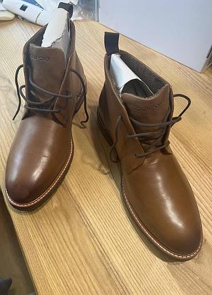 Шкіряні черевики rockport caspe lace-up 43 розмір (в стилі чука)