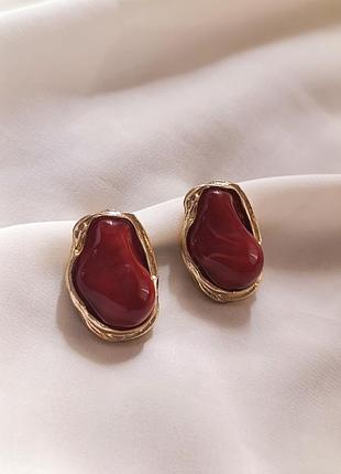 Вишукані червоні сережки, 2,5 см