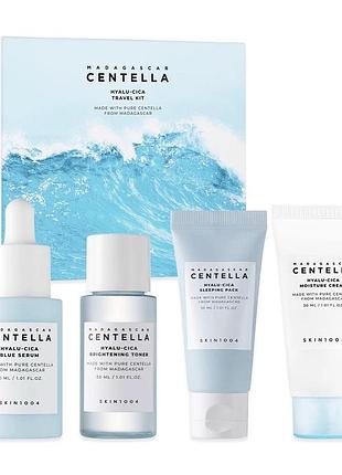 Дорожній набір доглядової косметики skin1004 madagascar centella hyalu-cica travel kit