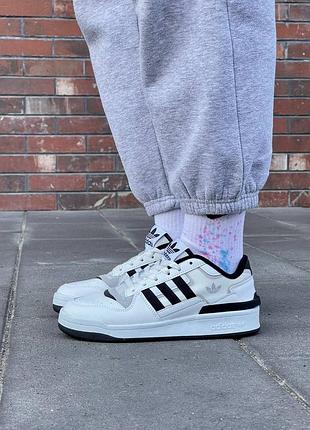 Кроссовки женские adidas forum low white black