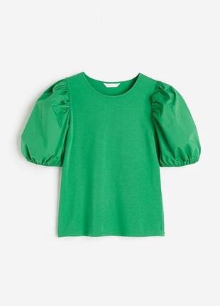 H&m, нова зелена футболка-топ, р.s