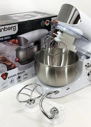 Планетарный миксер rainberg rb-8083 чаша 4 л 3200 вт