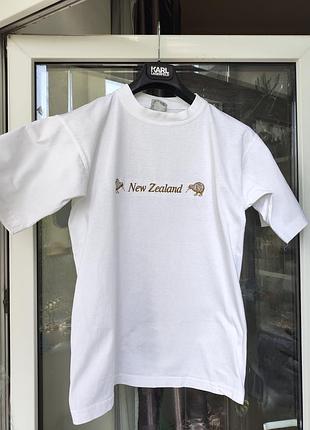 Винтажная футболка new zealand (90s / y2k) • 100% хлопок • true vintage • made in new zealand