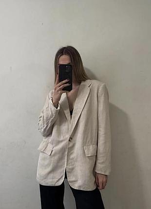 Льняний піджак zara xs розмір