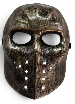 Карнавальна маска хокейна вбивці на хелловін death race abc бронза