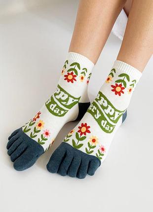 Носки с пальцами женские happy every day apmi 36-39 белый