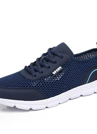 Спортивні кросівки сіточка mesh синій 41.5