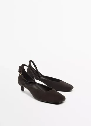 Шкіряні туфлі лодочки massimo dutti 38