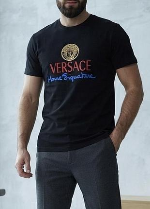Чоловіча футболка versace чорна оригінал розмір l
