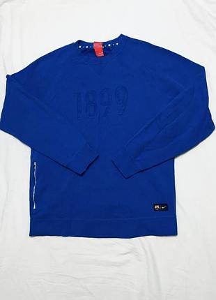 Свитшот nike x fc barcelona оригинальный синий толстовка кофта