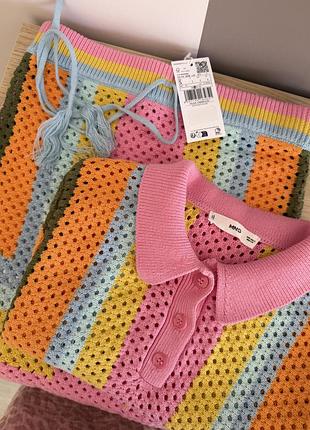 Костюм mango в'язаний, спідниця та кофтинка, розмір s