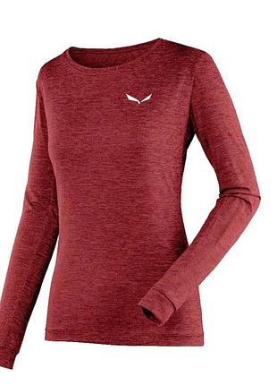 Треккинговый лонгслив лонг спортивная кофта puez melange dry longsleeve от salewa