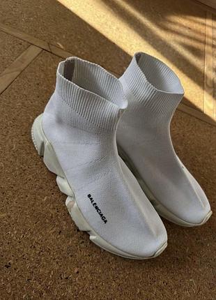 Кросівки жіночі balenciaga speed trainer білі, 40 розмір