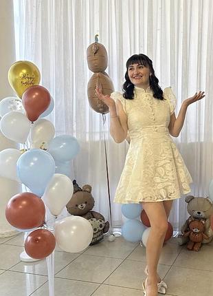 Сукня мереживна, бант заколка  у подарунок 🎁