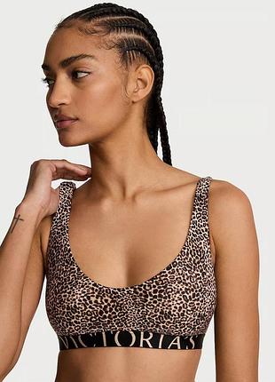 Бюстгальтер бралет cotton exploded logo unlined plugne bralette victoria’s secret оригінал