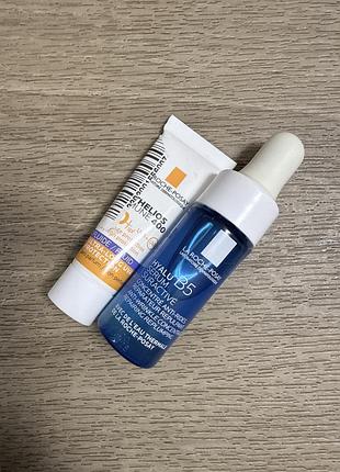 La roche-posay anthelios mune 400 spf 50+ fluid (солнцезащитный флюид)  la roche-posay hyalu b5 serum (гиалуроновая сыворотка против морщин)