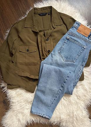 Сорочка стиль zara хаки