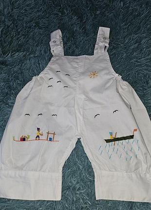 Комбинезон злопковый  с ручной вышивкой для девочек bebe boubou